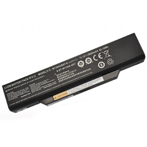 Replacement Clevo W130HUBAT-6 6-87-W130S-4D72 W255CEW 5600mAh Battery