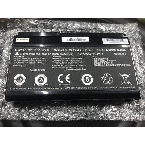 Clevo K590S W355STQ K590S-I7 W370BAT-8 laptop battery