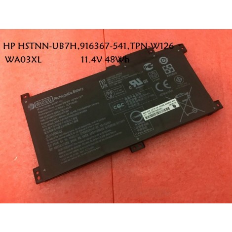 Replacement HP HSTNN-UB7H, 916367-541, TPN-W126, WA03XL 3 cell laptop battery