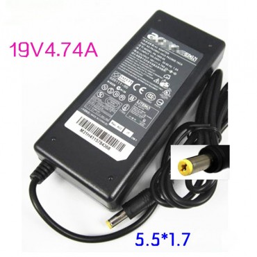 Replacement ACER EXTENSA 5620 ASPIRE 7520 5715z 8930G 9300 19V 4.74A Charger Adapter 