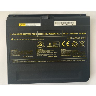 6-87-X810S-4X5 Battery, Clevo 6-87-X810S-4X5 14.8V 68.82Wh 4650mAh Battery 