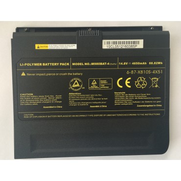 M980BAT-4 Battery, Clevo M980BAT-4 14.8V 68.82Wh 4650mAh Battery 