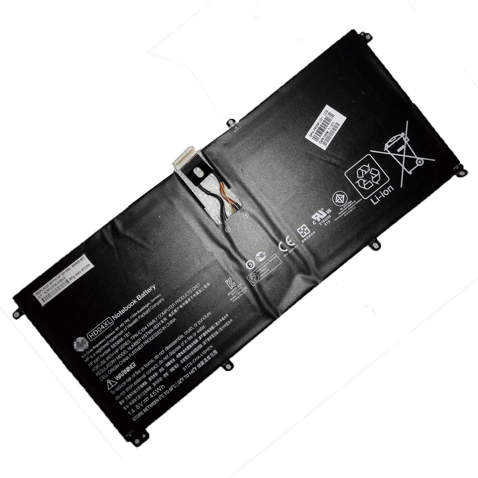 685989001 Battery, Hp 685989001 14.8V 2950mAh 45Wh